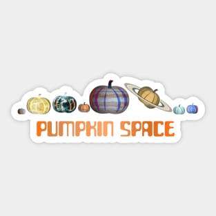 Pumpkin Space Pumpkin Spice Planets Sticker